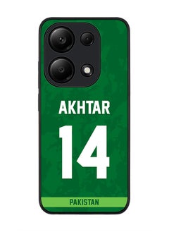 Stylizedd Rugged Black Edge Case for Xiaomi Redmi Note 13 Pro 4G / Xiaomi Poco M6 Pro 4G, Slim Case Cover- Team Pakistan Shoaib Akhtar, Jersey No 14  - Image 1