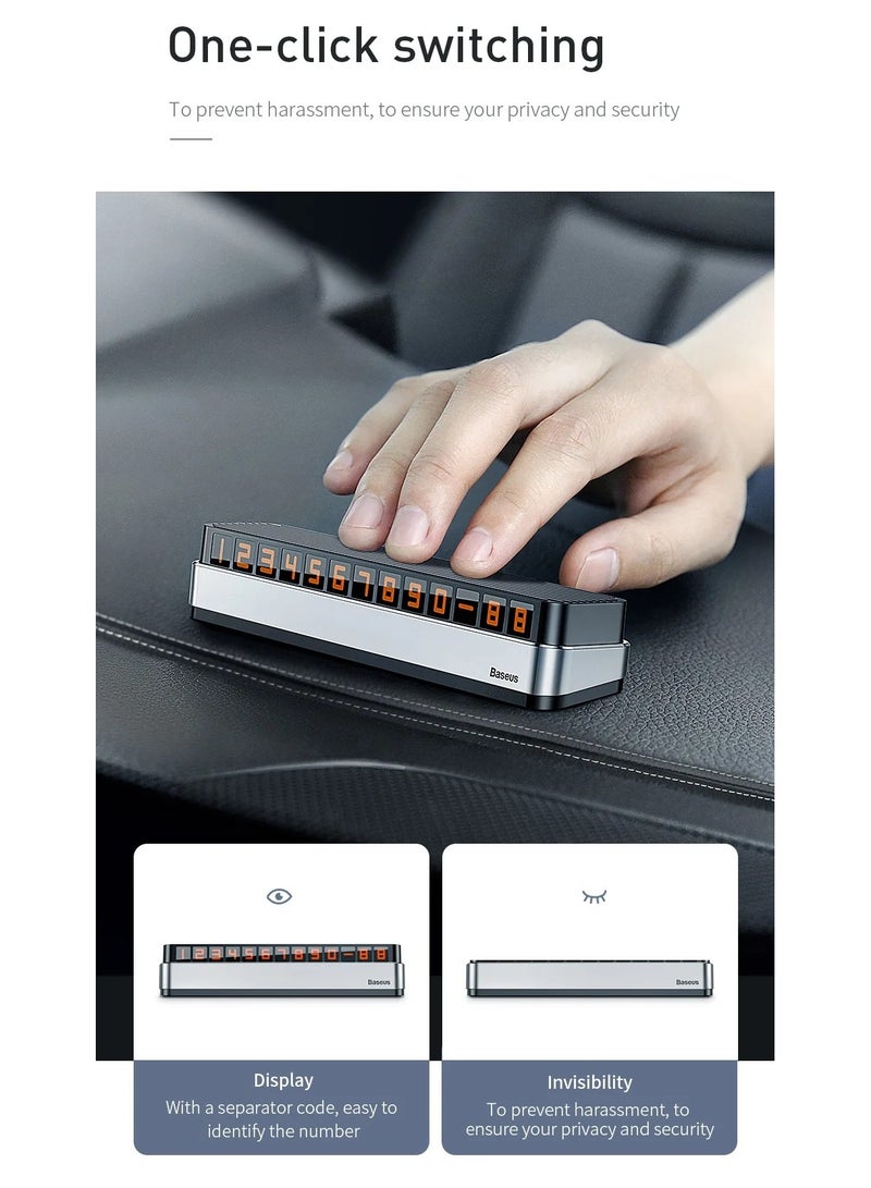 Baseus Baseus Car Temporary Parking Card Luminous Phone Holder Phone Plate Car Styling Accessories - Image 4