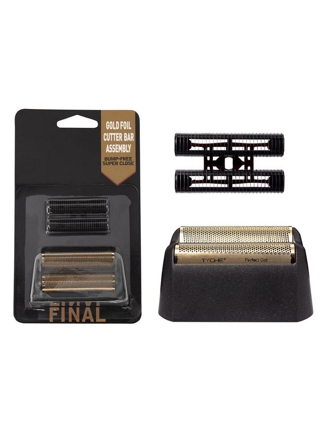 colorski Professional Shaver Shaper Replacement Super Close Gold Foil And Cutter Bar Assembly Super Close Shaving For Professional Barbers And Stylists Compatible With Wahl 5 Star Series Model 7043（Gold）  - Image 1