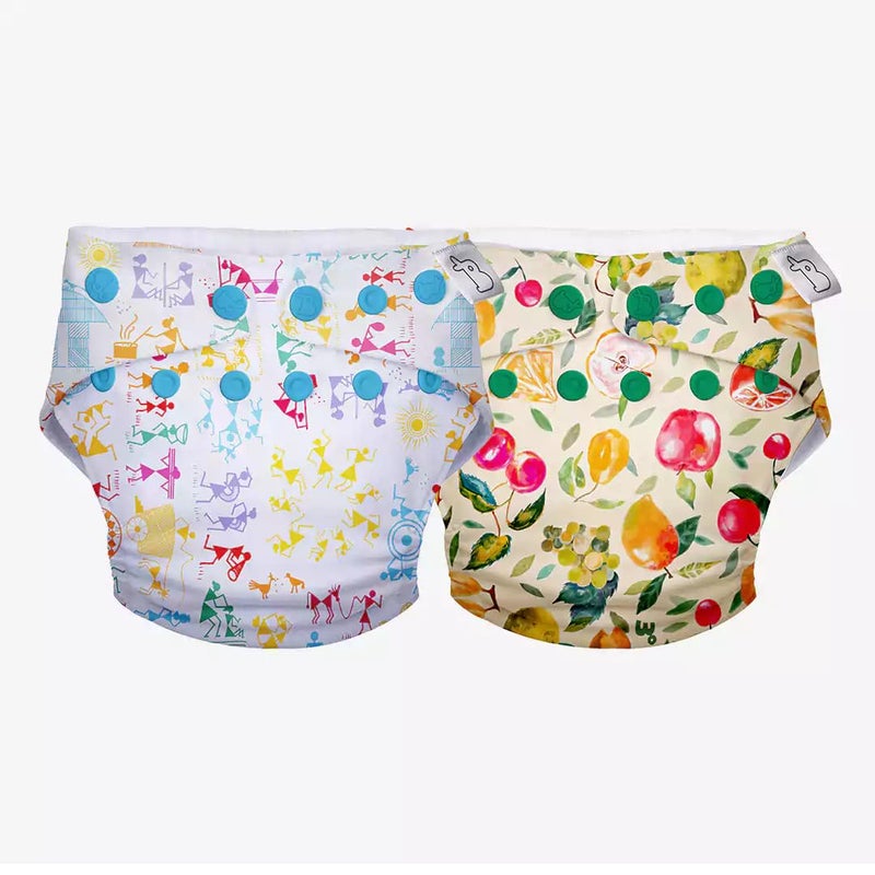 SuperBottoms Swimming Diapers for Babies & Toddlers - Reusable & Adjustable Swim Diapers - Washable Cloth Diapers - Skin Friendly Fabric - Easy to Clean - Fits 3M - 3Y | Pack of 2 - Image 1