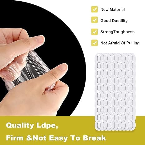 SNNP 100pcs Clear Ear Covers, Waterproof Ear Protectors for Hair Dye, Shower, Bathing, Spa, Hotel, Salon, Unisex Adults - Image 5