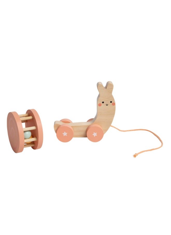 pearhead Pearhead Montessori Snail Pull Toy, Pull Along Wooden Toy, Early Development Push and Pull String Toy, Motor Skill Toy for Toddlers Ages 1+ Year  - Image 2