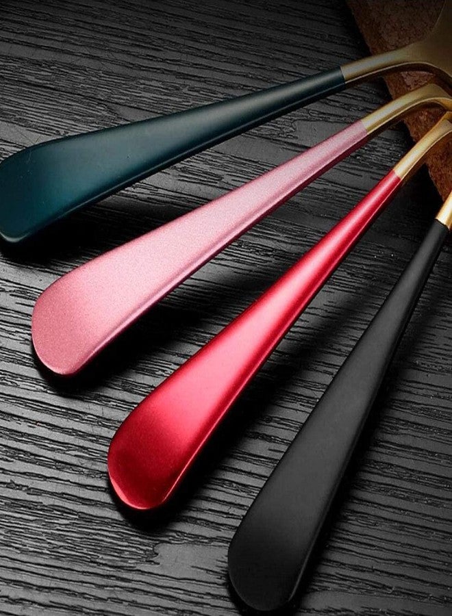 Eletree Soup Spoons Stainless Steel, Round Head Soup Spoons, Modern Thick Short handle SUS304 Korean Spoon,Dinner Metal Spoons for Soup, Grain,Dessert,Milk,Tea,Coffee,7.2 Inch (ColorMayVary) (Set of 10) - Image 4