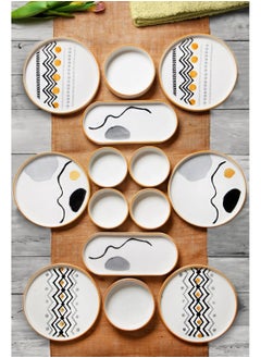 Kitchen Life طقم تقديم إفطار فاخر 14 قطعة لـ 6 أشخاص 