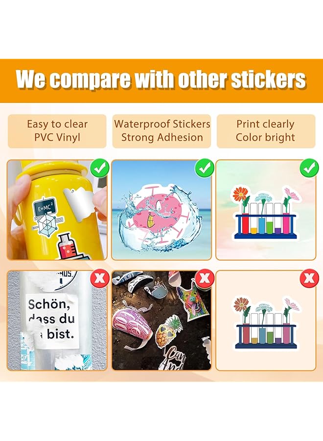 KASTWAVE Science Stickers Pack 50 Pcs Physics Chemistry Biology Experiment Stickers For Laboratory Laptop Water Bottle Science Party Favors And Decor Waterproof Vinyl Laboratory Week Gifts - Image 4