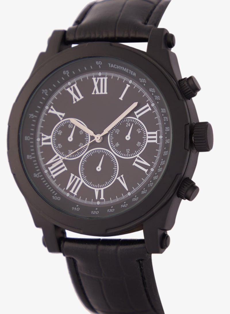 روبرت وود ساعة يد جلد بتصميم جلد التمساح - Image 2