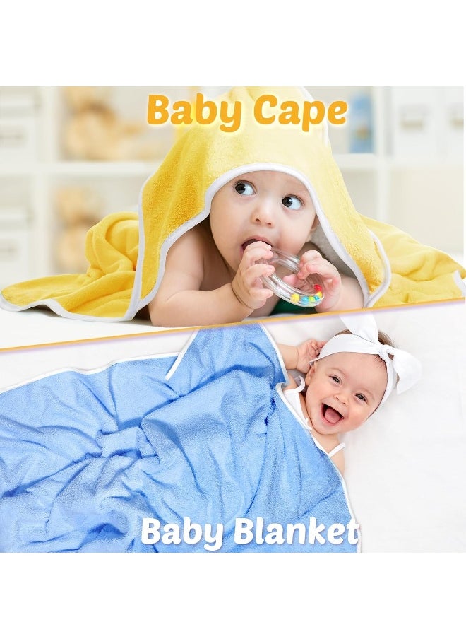 Chumia Chumia 6 Pack Baby Bath Towel Coral Fleece Soft Absorbent Newborn Hooded Towel for Kid 30 x 30 Inch Toddler Bath Blanket for Babies Infant Shower Gift  - Image 5