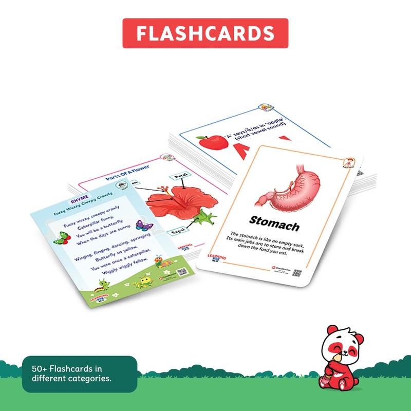 ClassMonitor KG 2 Annual Learning Kit for Kids 4 5 6 Years | 300+ Worksheets, Flashcards, DIY Activities | English, Math, Rhymes, Stories & Brain Games | Educational Gift Pack for Preschoolers - Image 3