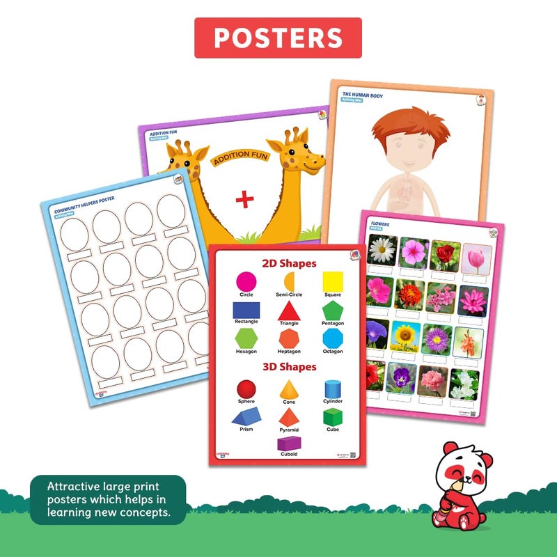 ClassMonitor KG 2 Annual Learning Kit for Kids 4 5 6 Years | 300+ Worksheets, Flashcards, DIY Activities | English, Math, Rhymes, Stories & Brain Games | Educational Gift Pack for Preschoolers - Image 4