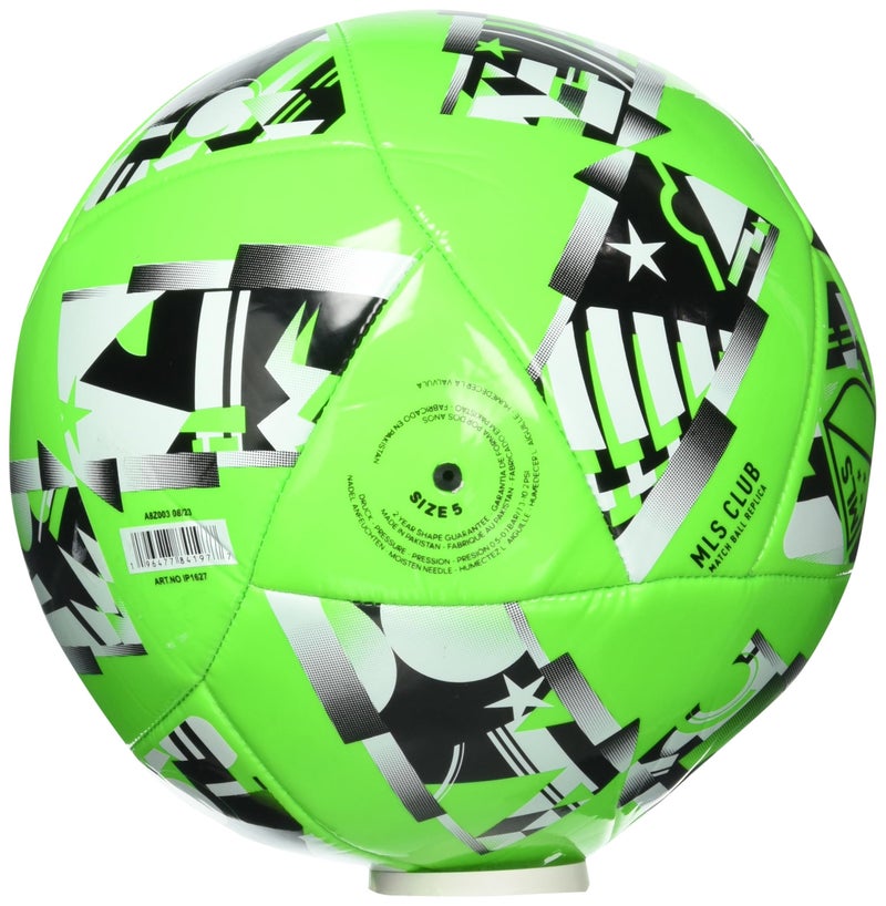 adidas MLS Club Soccer Ball, Solar Green/Black/White, 4 - Image 2