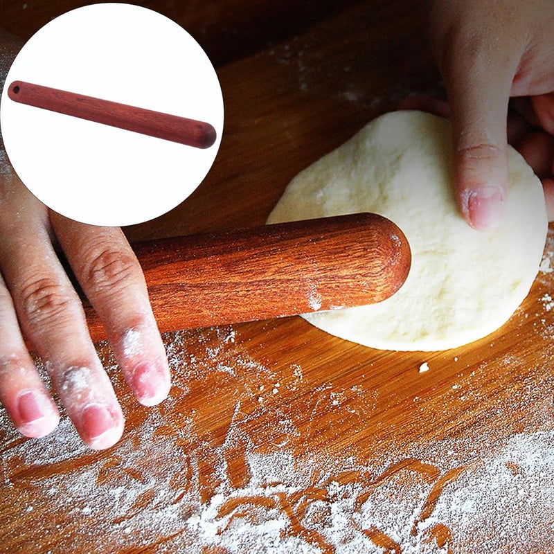 Wooden Rolling Pin Hanging Hole, 30cm Non-stick Dough Roller for Baking Pizza, Pastry, and Noodles, Solid Wood Rolling Stick Baking Tool for Home Kitchen Use - Image 4