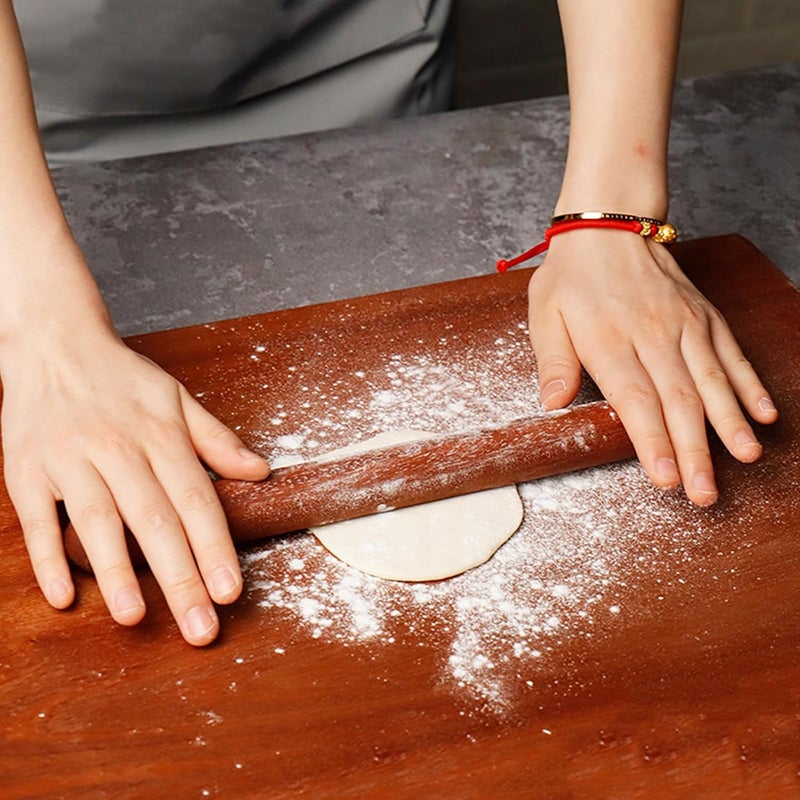 Wooden Rolling Pin Hanging Hole, 30cm Non-stick Dough Roller for Baking Pizza, Pastry, and Noodles, Solid Wood Rolling Stick Baking Tool for Home Kitchen Use - Image 5