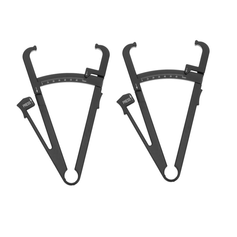 2Pcs Skinfold Caliper Fat Measurement Tool Accurate Durable Body Fat Analyzer Fitness Tracking - Image 2