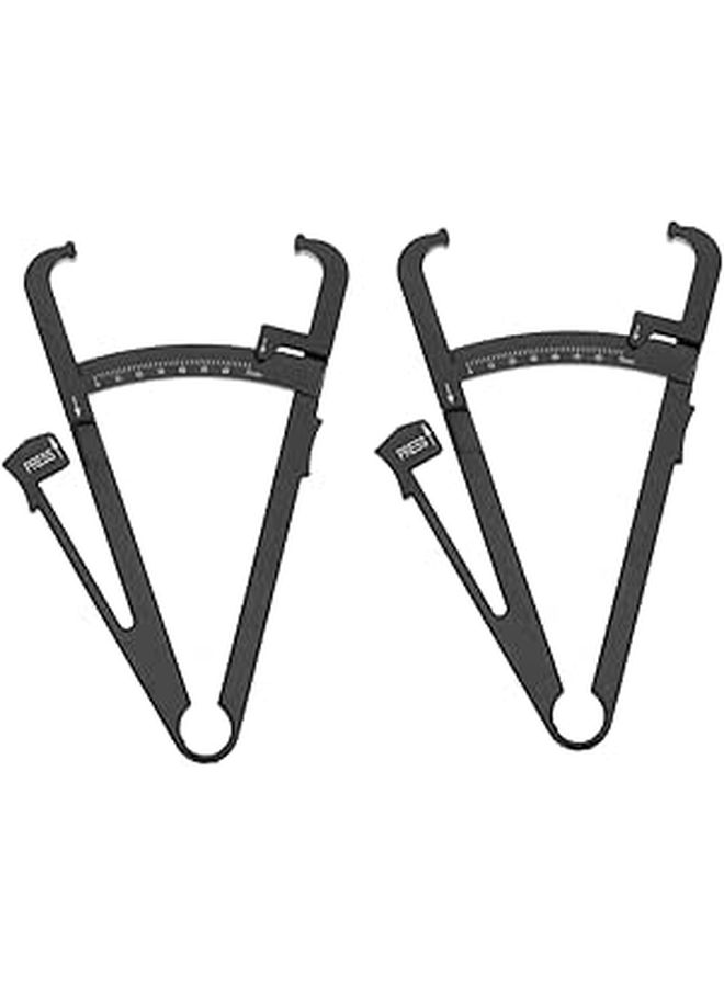 2Pcs Skinfold Caliper Fat Measurement Tool Accurate Durable Body Fat Analyzer Fitness Tracking - Image 1