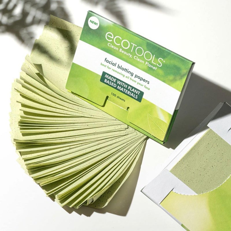 EcoTools Natural Oil Absorbing Facial Blotting Papers, Plant-Based Materials, Makeup Friendly, Removes Excess Oil, Travel Sized, Easy To Use, Perfect For Oily & Shiny Skin, 200 Sheet Count - Image 5