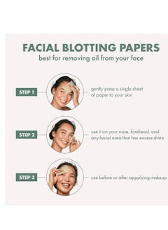 Ecotools EcoTools Natural Oil Absorbing Facial Blotting Papers, Plant-Based Materials, Makeup Friendly, Removes Excess Oil, Travel Sized, Easy To Use, Perfect For Oily & Shiny Skin, 200 Sheet Count  - Image 4