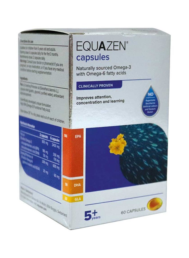 Equazen Omega-3 & Omega-6 fatty acids for 5+ years Capsules 60's - Image 4