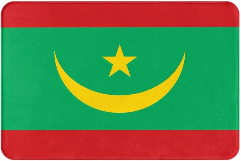 PHAYAH Mauritania Flag Doormat 16x24 Inches Indoor Outdoor Front Door Mat - Image 3