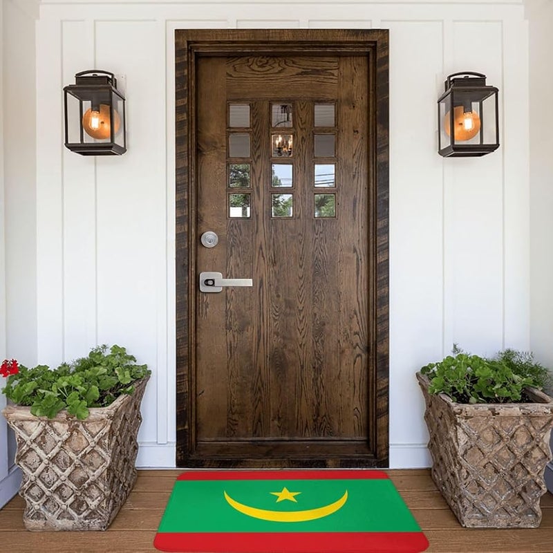 PHAYAH Mauritania Flag Doormat 16x24 Inches Indoor Outdoor Front Door Mat - Image 1