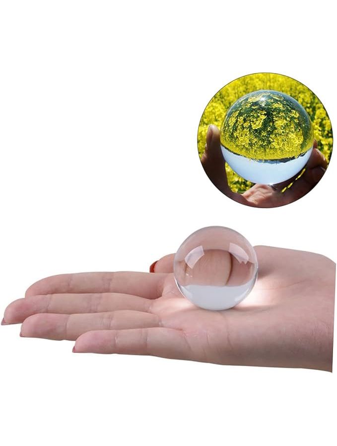 White Crystal Ball for Feng Shui Meditation Photography Props Office Decor - Image 1