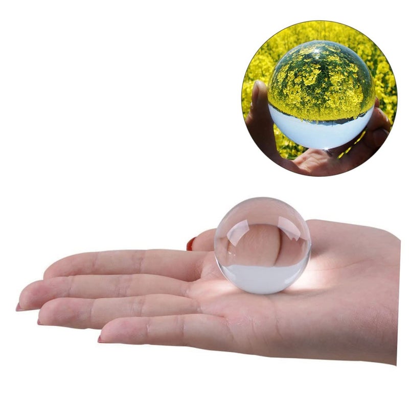 White Crystal Ball for Feng Shui Meditation Photography Props Office Decor - Image 2