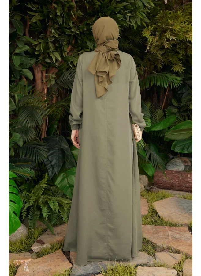 Neways 6482-TENSEL Piece Dye Dress Khaki