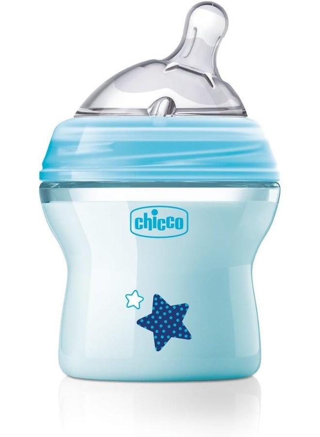 Chicco Natural Feeling Bottle, 150ml, Blue (0m+) - Image 1