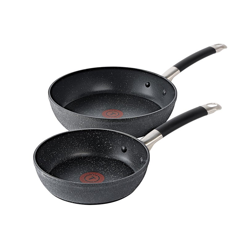 Tfal Stone Force Platinum Non Stick Fry Pan Set 2 Piece 8 inch and 105 inch Oven Broiler Safe 400F Cooking Frying Pans Kitchen Skillets Pots and Pans Set Nonstick Dishwasher Safe Black