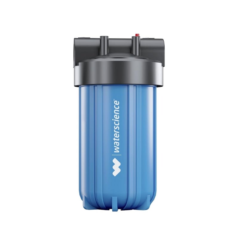 WaterScience فلتر مياه صلب بمرحلة واحدة 10 بوصة من ريو للخط الرئيسي | جهاز تنعيم المياه للمنزل | مناسب لشقة 1BHK والحمام | فلتر مياه كامل للمنزل | تركيب على الحائط - ضمان 2 سنة - Image 1