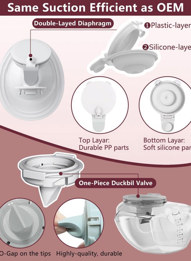 IVARONAL 4PC Upgraded M9 Breast Pump Replacement Part, Including 4pcs Double-Layed Diaphragms for Momcozy Upgraded Mobile Flow | Upgraded M9,Breastfeeding Parts, Diaphragms, 4PC Gray, Not Original Parts - Image 4