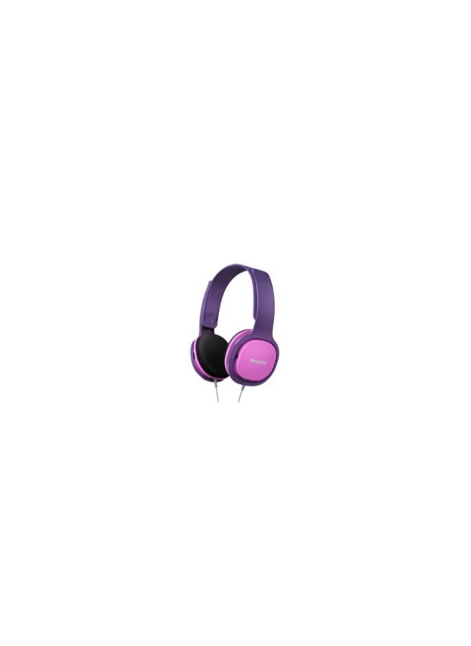 Philips Philips Wired Kids Over-Ear Noise-Isolating Headphones, Safe sound – Volume Limiting - Ear Cushion Purple  - Image 1