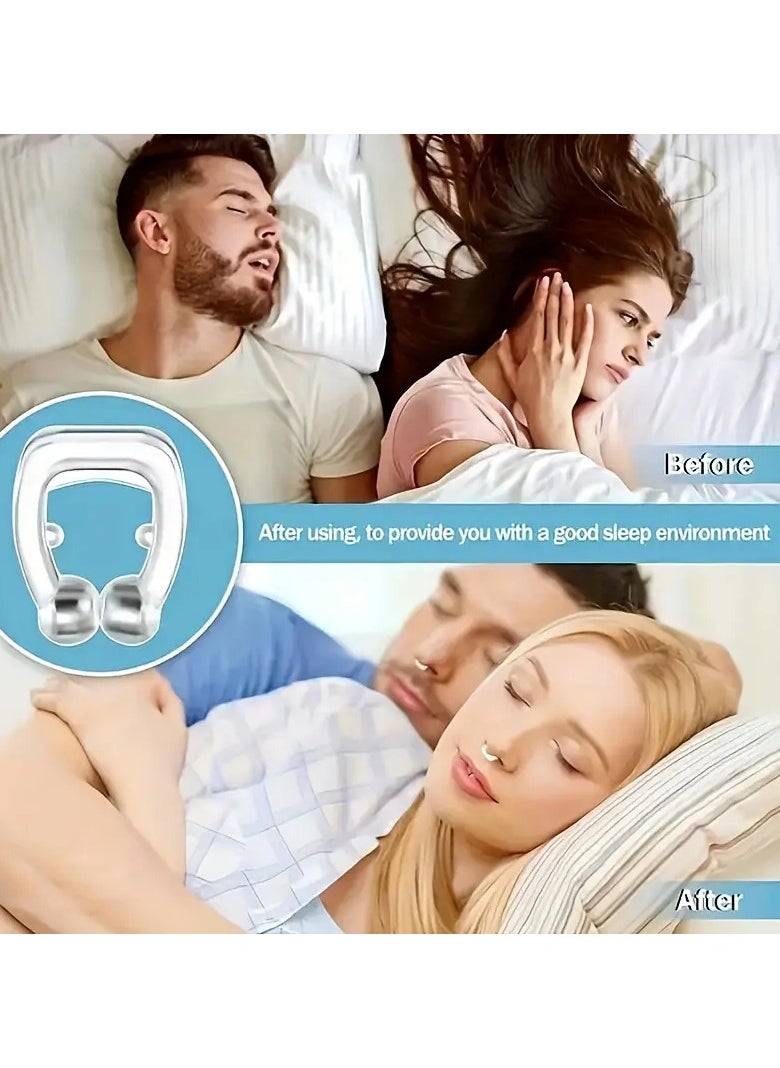 Generic - Anti Snoring Devices, Snore Stopper Upgraded Magnetic Anti Snoring Nose Clip, Snoring Solution for Comfortable and Quieter Sleep, 4 Piece Nose Clip Stop Snoring, Effective to Relieve Snoring - Image 1
