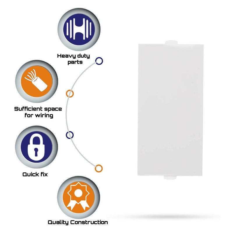 CONA أغطية مفاتيح بلاستيكية بولي كربونات 9356 ستاتوس بتشطيب لامع (صغيرة، بيضاء) - عبوة من 10 - Image 3