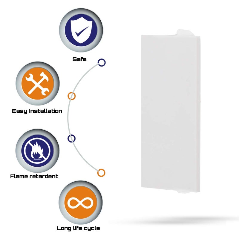 CONA أغطية مفاتيح بلاستيكية بولي كربونات 9356 ستاتوس بتشطيب لامع (صغيرة، بيضاء) - عبوة من 10 - Image 4