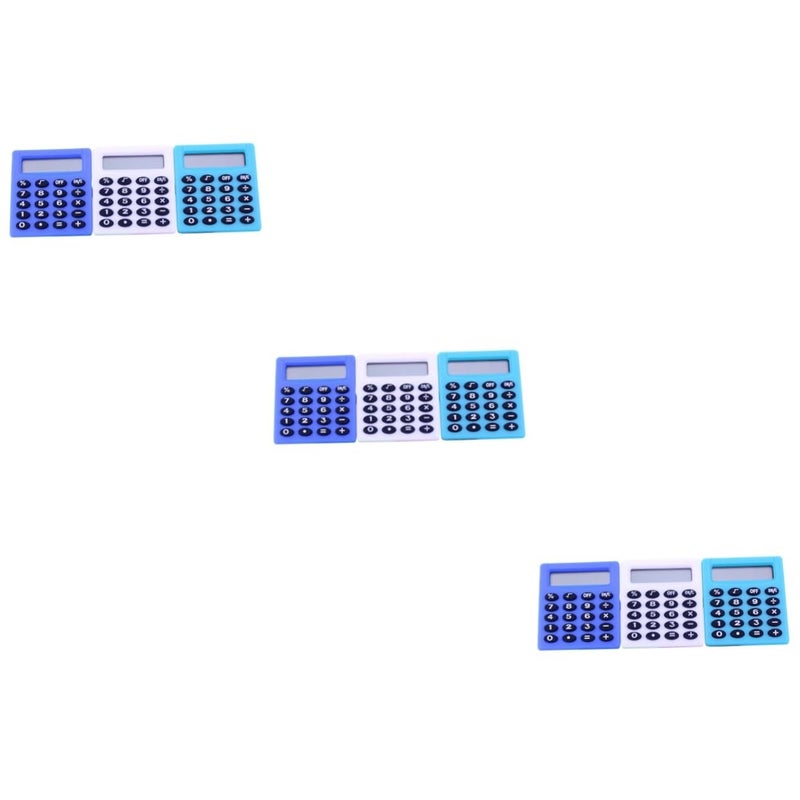 Mini Electronic Calculator 9Pcs Set Portable 3 Pack For Students Office Home - Image 2