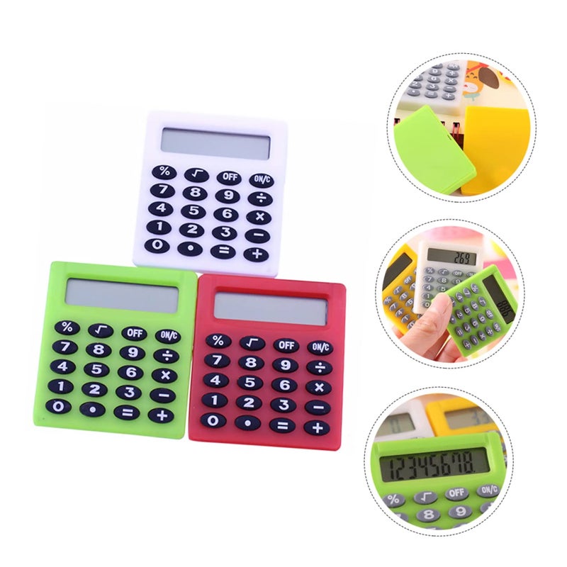 Mini Electronic Calculator 9Pcs Set Portable 3 Pack For Students Office Home - Image 5