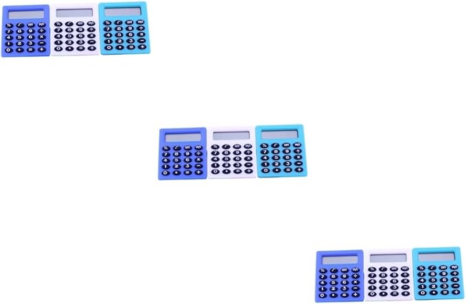 Mini Electronic Calculator 9Pcs Set Portable 3 Pack For Students Office Home - Image 1
