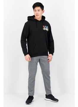 adidas Originals Men Sportswear Fit Outdoor Hooded Sweatshirt, Black  - Image 2