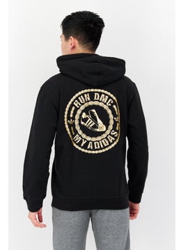adidas Originals Men Sportswear Fit Outdoor Hooded Sweatshirt, Black  - Image 3
