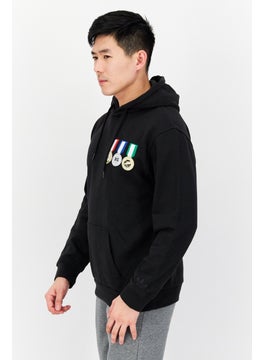 adidas Originals Men Sportswear Fit Outdoor Hooded Sweatshirt, Black  - Image 4