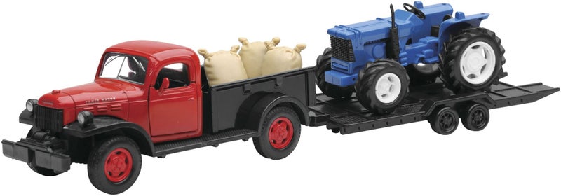 NewRay Toys SS54296B 132 1946 Dodge Power Wagon with Farm Tractor - Image 2