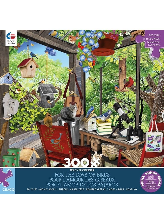 Ceaco  Tracy Flickinger  for The Love of Birds  300 Piece Jigsaw Puzzle