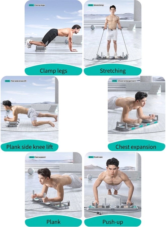 Vixplorn 5-in-1 Pilates Board, Multi-Purpose Foldable Pilates Reformer Set, Push Up Board, Portable Home Gym Strength Training Equipment for Men and Women, Full Body Workout at Home - Image 5