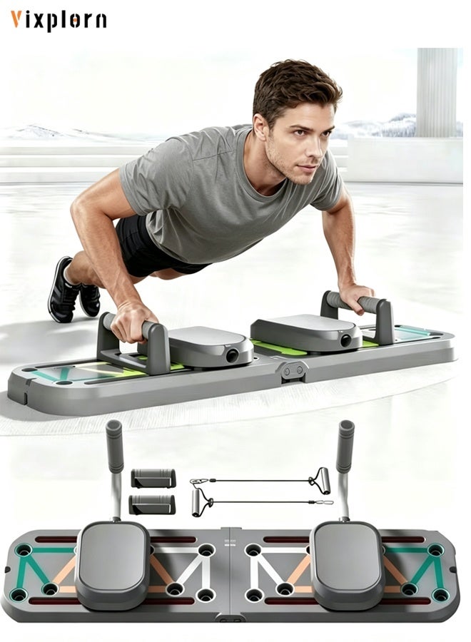 Vixplorn 5-in-1 Pilates Board, Multi-Purpose Foldable Pilates Reformer Set, Push Up Board, Portable Home Gym Strength Training Equipment for Men and Women, Full Body Workout at Home - Image 1