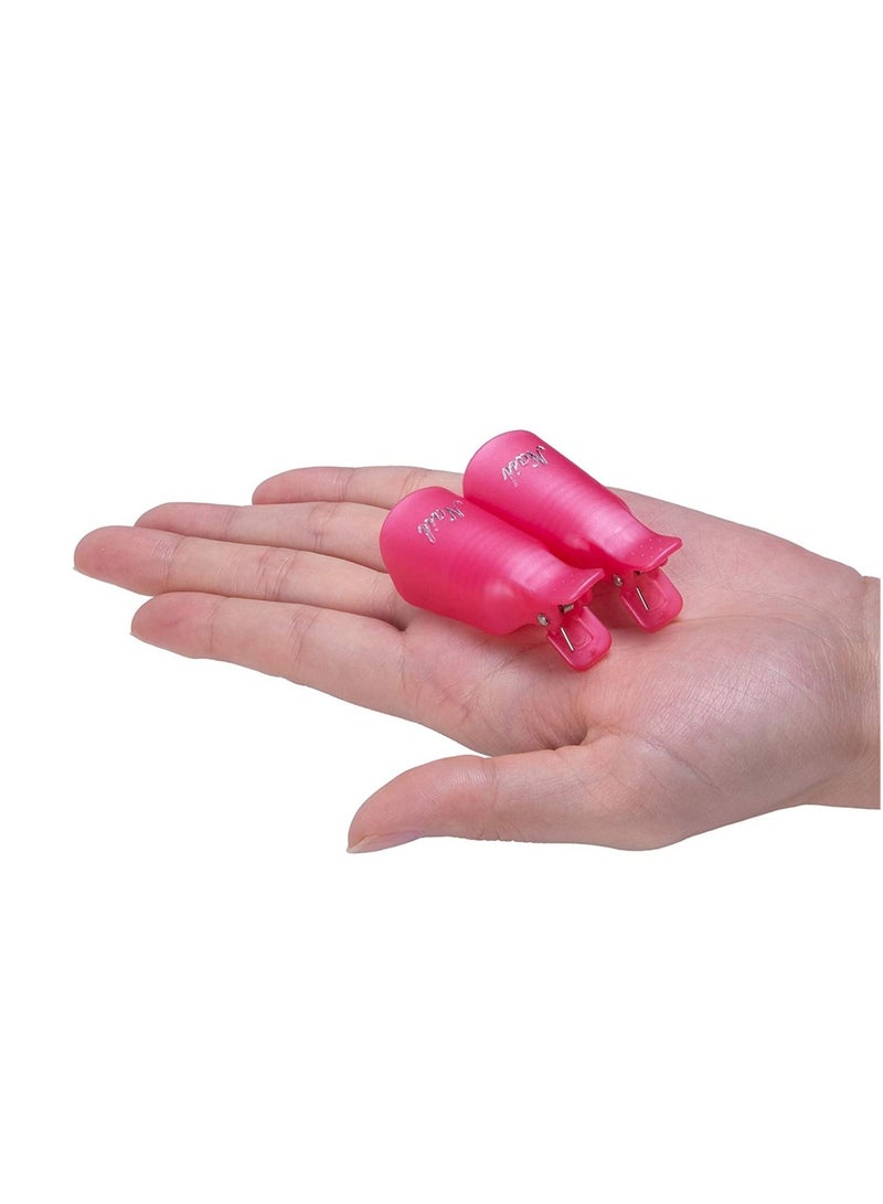 Kanza 20 Pieces Nail Polish Remover Clips Manicure tool for unloading supplies Soak Off Cap Nail Art Cleaner Wrap Manicure Tool Reusable & User Friendly For Women - Image 4