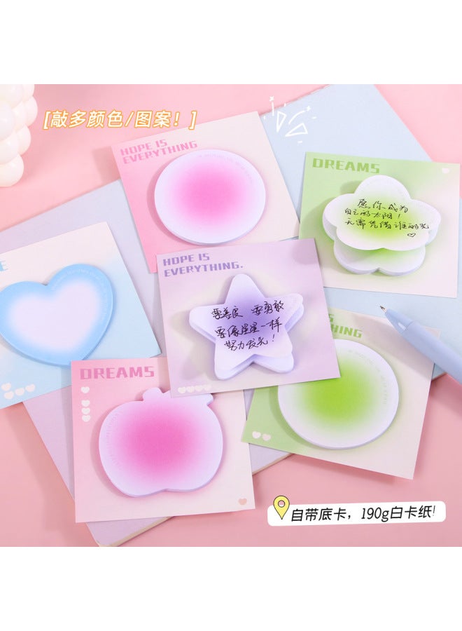 HELPS Color Blush Halo Gradient Post-it Notes Wind Shaped Love Sticky Post-it Paper Sticker Post-it Notes N Times - Image 3