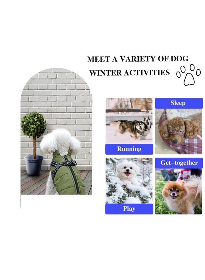 Furry King Dog Winter Coat with Harness, 7 Colors, Waterproof, Fleece Lined. (Red, Medium) - Image 5
