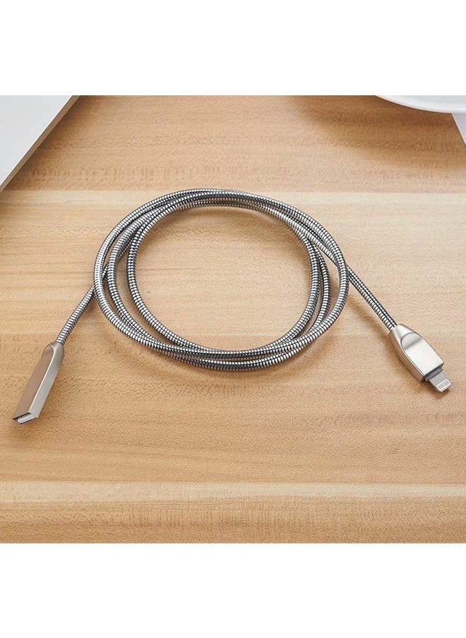 NIPUDUN Lightning USB cable for iPhone, silver  - Image 2