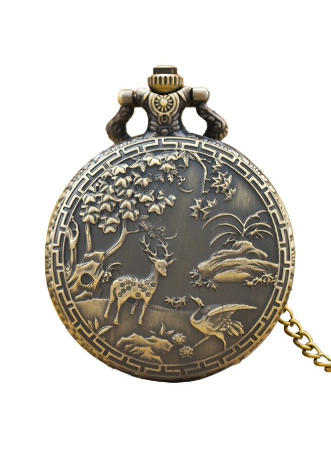 NIBEMINENT Vintage Metal Analog Pocket Watch Unisex Casual Style  - Image 1