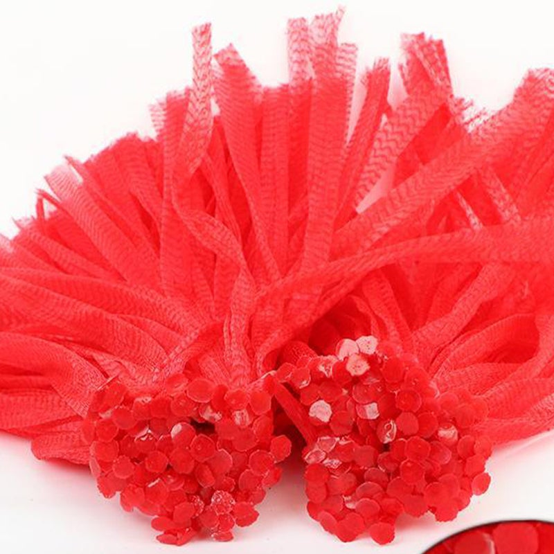 100PCS Watermelon Mesh Storage Bag Portable Vegetable Fruit Travel Articles Carrying Pouch for Outdoor - 60cm - Image 3